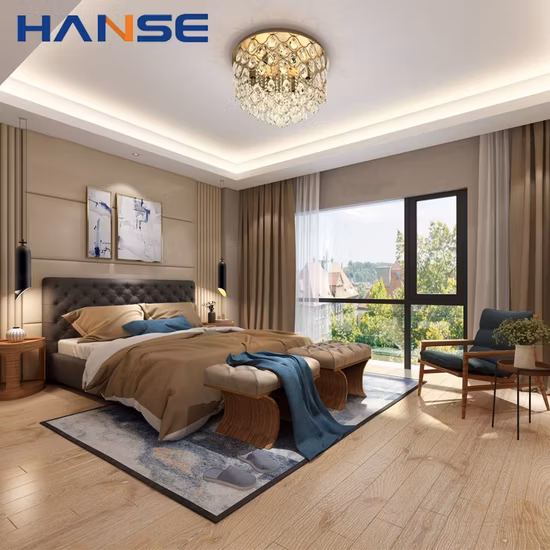 Appartamento moderno per l'ospitalità su misura, camera per gli ospiti, letto king size, camera da letto, set completi, mobili per hotel in legno di lusso a 5 stelle