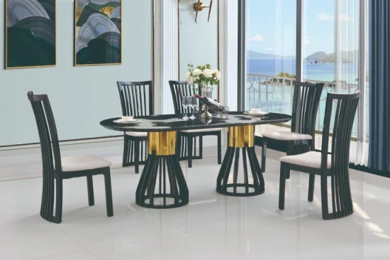 Sedia da pranzo classica in legno per mobili da ristorante per cucina da ufficio